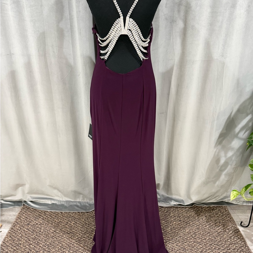 MARINA Deep Purple Maxi Dress with Straps